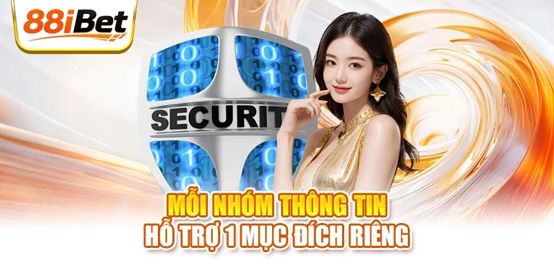 Mỗi nhóm thông tin hỗ trợ 1 mục đích riêng