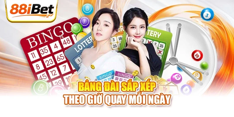 Bảng đài sắp xếp theo giờ quay mỗi ngày